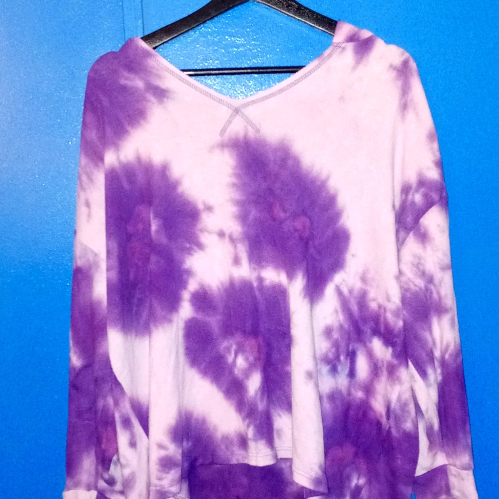 Terra and Sky Long Sleeved Tye Dye hoodie